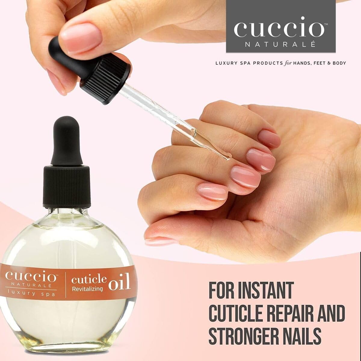 Cuccio Naturale Sweet Almond Revitalizing Cuticle Oil, Lightweight Fast-Absorbing Hydrating Nail & Cuticle Conditioner, Cold-Pressed Oils + Vitamin E, 2.30 Fl Oz