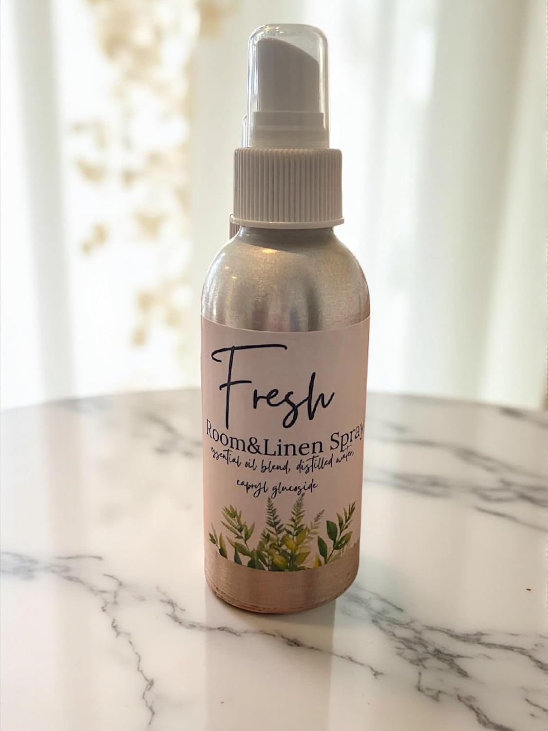 Natural Linen and Room Spray, Plant-Based Ingredients, Liquid, 4 fl oz, Non-Toxic Fabric Freshener, No Artificial Fragrances