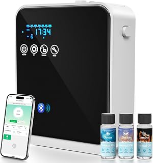 Waterless Essential Oil Diffuser,Hotel Home Aromatherapy Scent Diffuser with APP Control & Touch Screen,Auto Timer,250ml,Cover 1500 sq.ft|Whole House,Large Room Air Freshener for Home,Father's Day