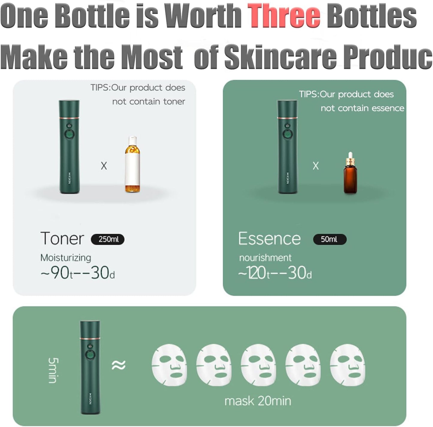 Elitzia Oxygen Facial Machine Oxygen Injection Skin Care Spa Nano Facial Mister Hydration Anti Aging Nourishing Handheld Atomizer Face Care Improve Absorption Portable Mist Sprayer Women 1PCS ETKD88SA