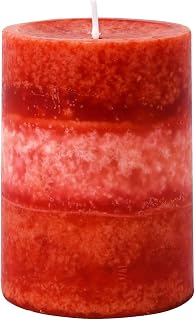 4 Inch Tritone Red Scented Pillar Candle