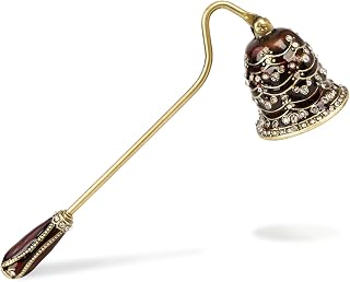 Elegant Royal-Style Candle Snuffer with Pearl Inlay, Candlesnuffers Wick Snuffer Candle Accessory for Putting Out Extinguish Candle (Coffee)