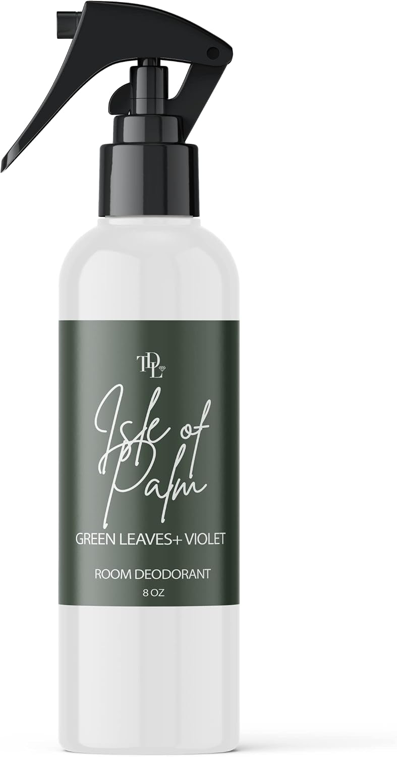Home "ISLE OF PALM" Hibiscus + Green Floral Room Deodorant |Non Aerosol Aromatic Mist | Plant Based | Safe Odor Eliminator Freshener for Fabric/Linen, Furniture, or Air | 8.0 oz