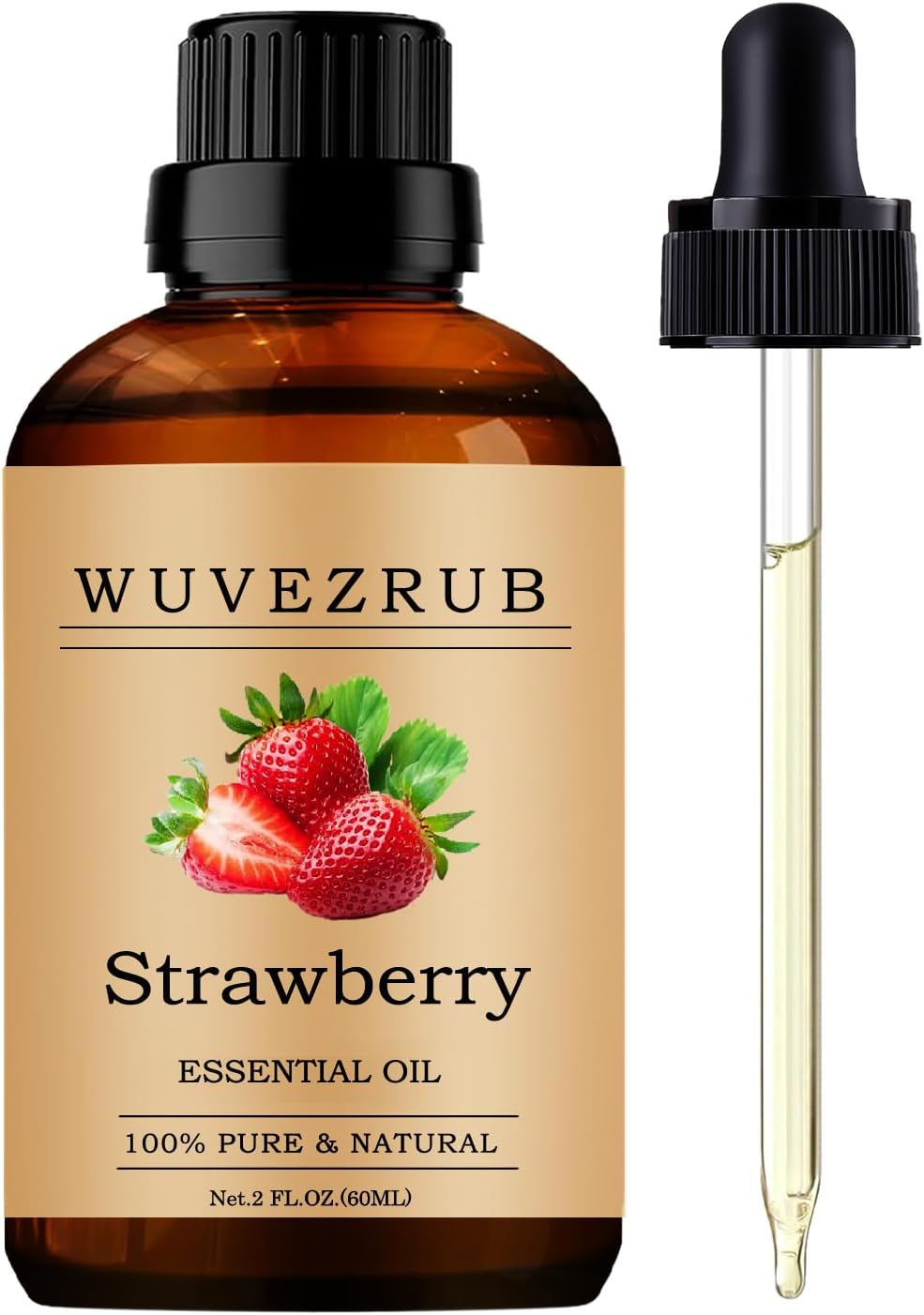 Strawberry Essential Oils 60ML, Pure Strawberry Essential Oil for Aromatherapy Diffuser - 2 Fl Oz