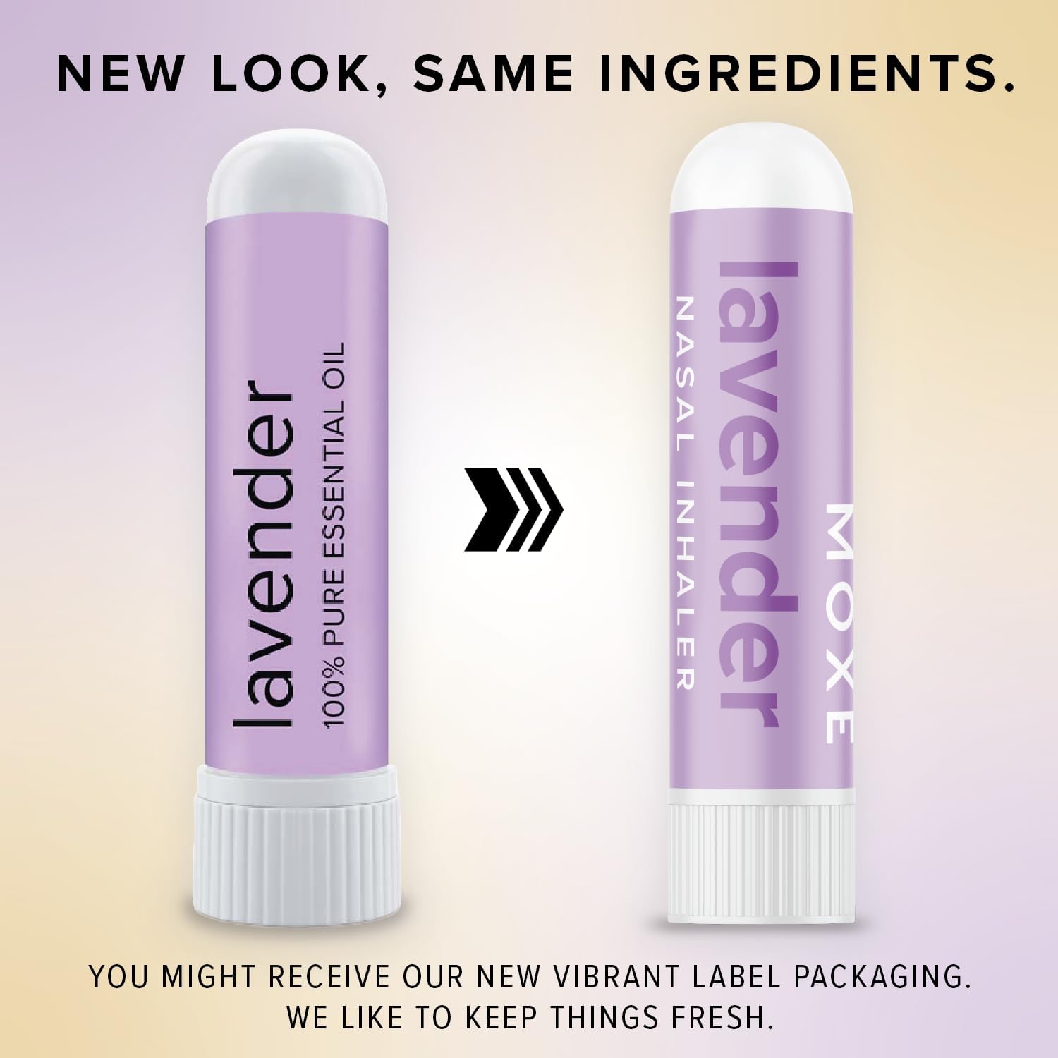 MOXE Lavender Essential Oil Nasal Inhaler, Therapeutic No-Mess Aromatherapy, Relaxation, Naturally Calming, Before Sleep Routine, Uplifts Mood, Pure and Undiluted, Made in USA (1 Pack)