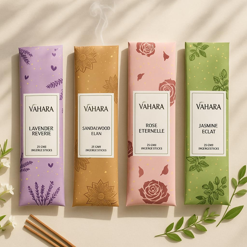 Incense Sticks – Bloom & Bliss Series | Long Burning Brown Batti (45–60 Mins) | Natural Fragrance for Pooja, Meditation, Yoga & Relaxation