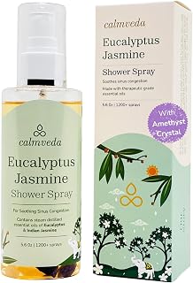 SPA Eucalyptus Shower Steamer Spray - with Madurai Jasmine for Refreshing Floral Escape (240+ Baths) | 100% Natural Eucalyptus Spray, Infused with FlowerBACH Extract | Perfect SPA Gifts for Women