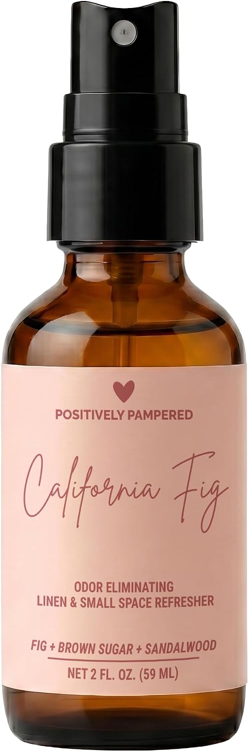 California Fig Luxury Small Space Air & Linen Freshener Spray - Fig + Brown Sugar + Sandalwood - Designer-Inspired Home Fragrance - Non Toxic Room Spray + Odor Eliminator - 2 oz Travel Size