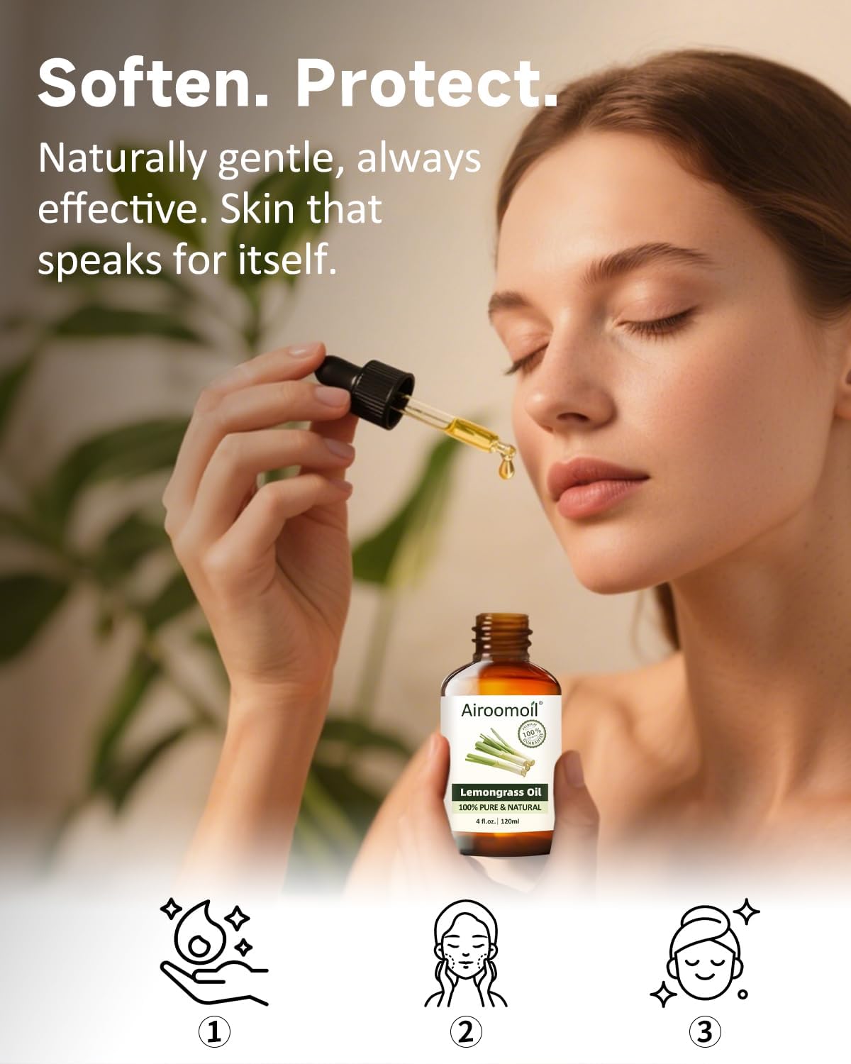 Pure Lemongrass Essential Oil Citrus Aromatherapy Natural for Hair Home Body Skin Energizing Diffuser Oils 4 Fl Oz