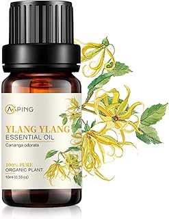Ylang Ylang Essential Oil - 100% Pure Organic Natural Plant (Cananga odorata) Ylang Ylang Oil for Diffuser, Aroma, Spa, Massage, Yoga, Perfume, 0.33oz