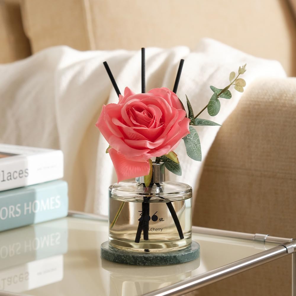 396 st. Rose Flower Reed Diffuser, Vanilla Lavender, 200ml(6.7oz) / Reed Diffuser Sets, Home Fragrance, Scented Oils, Home &amp; Bathroom Décor