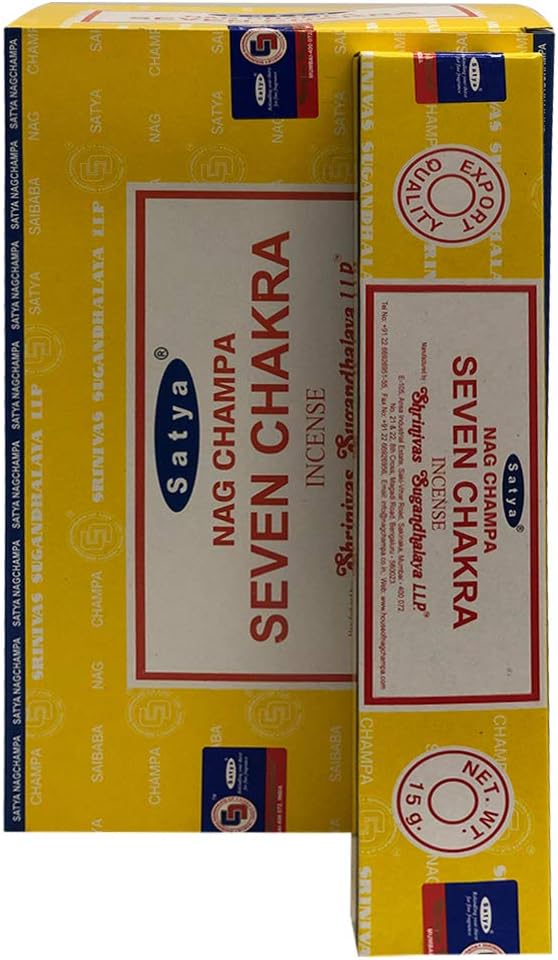 Seven Chakra Incense Sticks and Incense Stick Holder Bundle Insence
