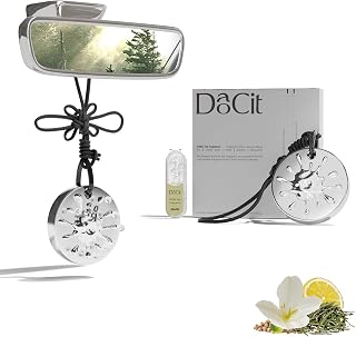 Car Air Freshener Hanging Essential Oil Diffuser with Bead Release Design, 40+ Days Long Lasting Scent for Men & Women, 7 Original + 14 Refills for Car/Home/Office, White Tea Fragrance