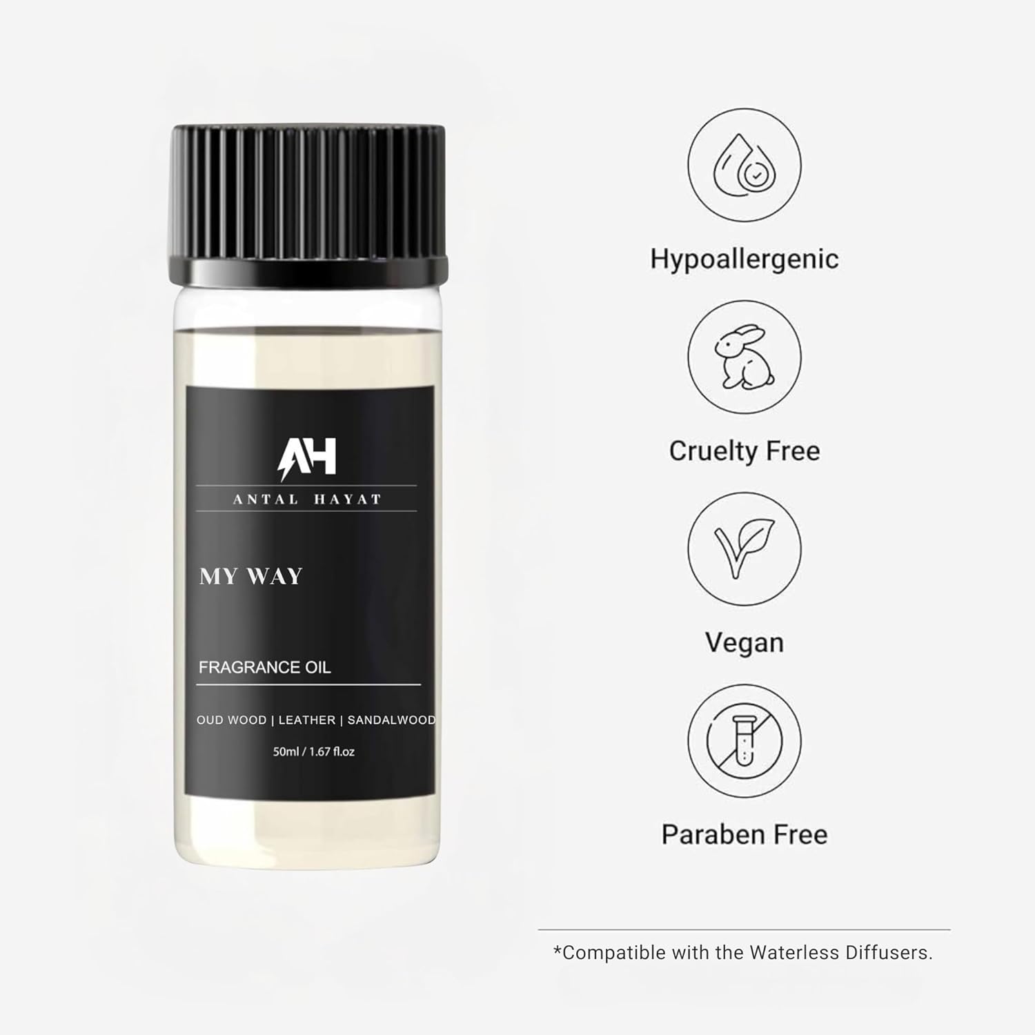 My Way Diffuser Oil 50ml – Hotel Scent for Home, Waterless & Cold Air Diffusers - Luxury Hotel Inspired Aromatherapy Scent Diffuser Oil - Home Luxury Scents - Essential Oils Air Freshener