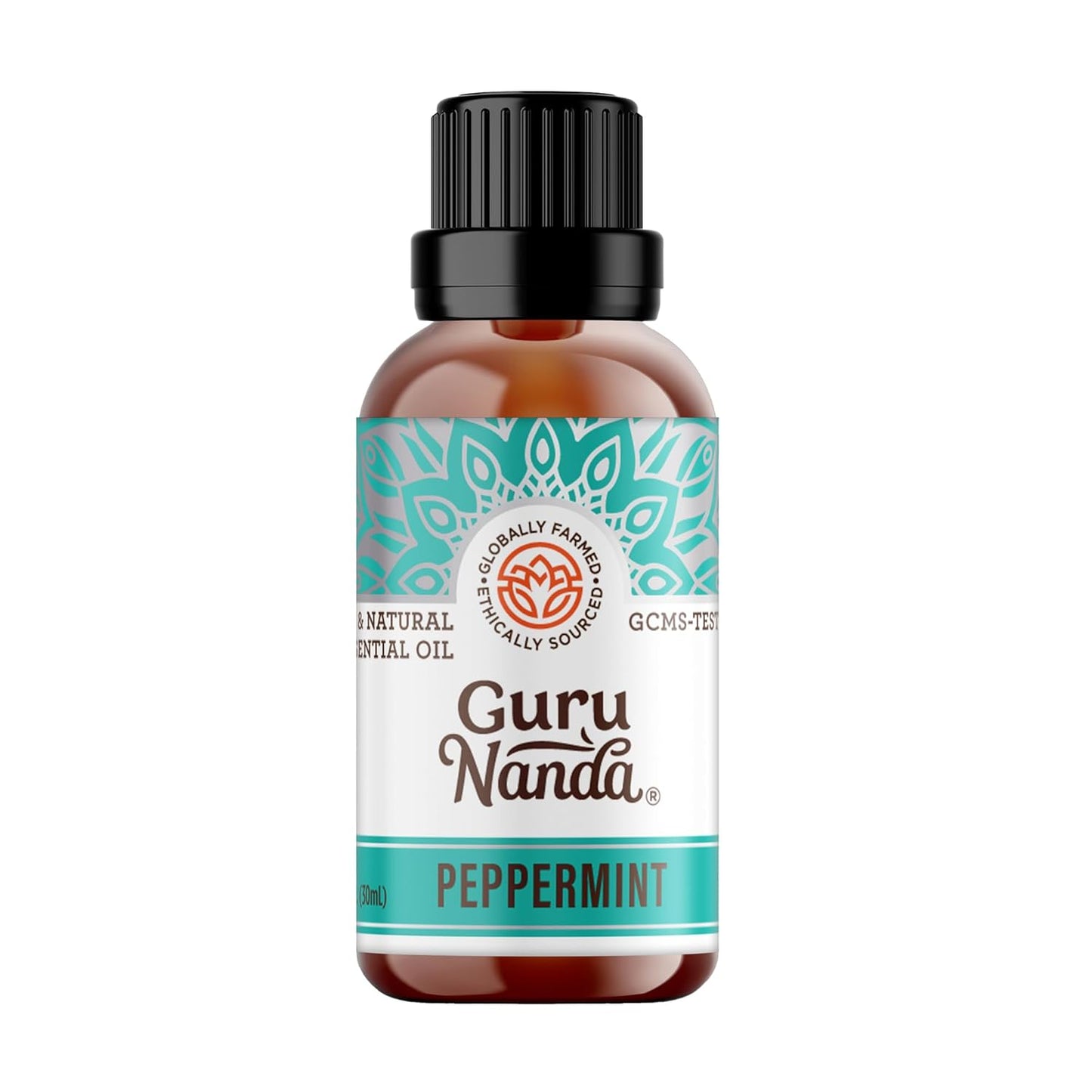 GuruNanda Peppermint Essential Oil, 100% Pure, Natural & Undiluted Aromatherapy Oil for Diffusers & DIY Recipes, Invigorating Scent Helps Supports Focus and Clarity (1.01 Fl Oz)