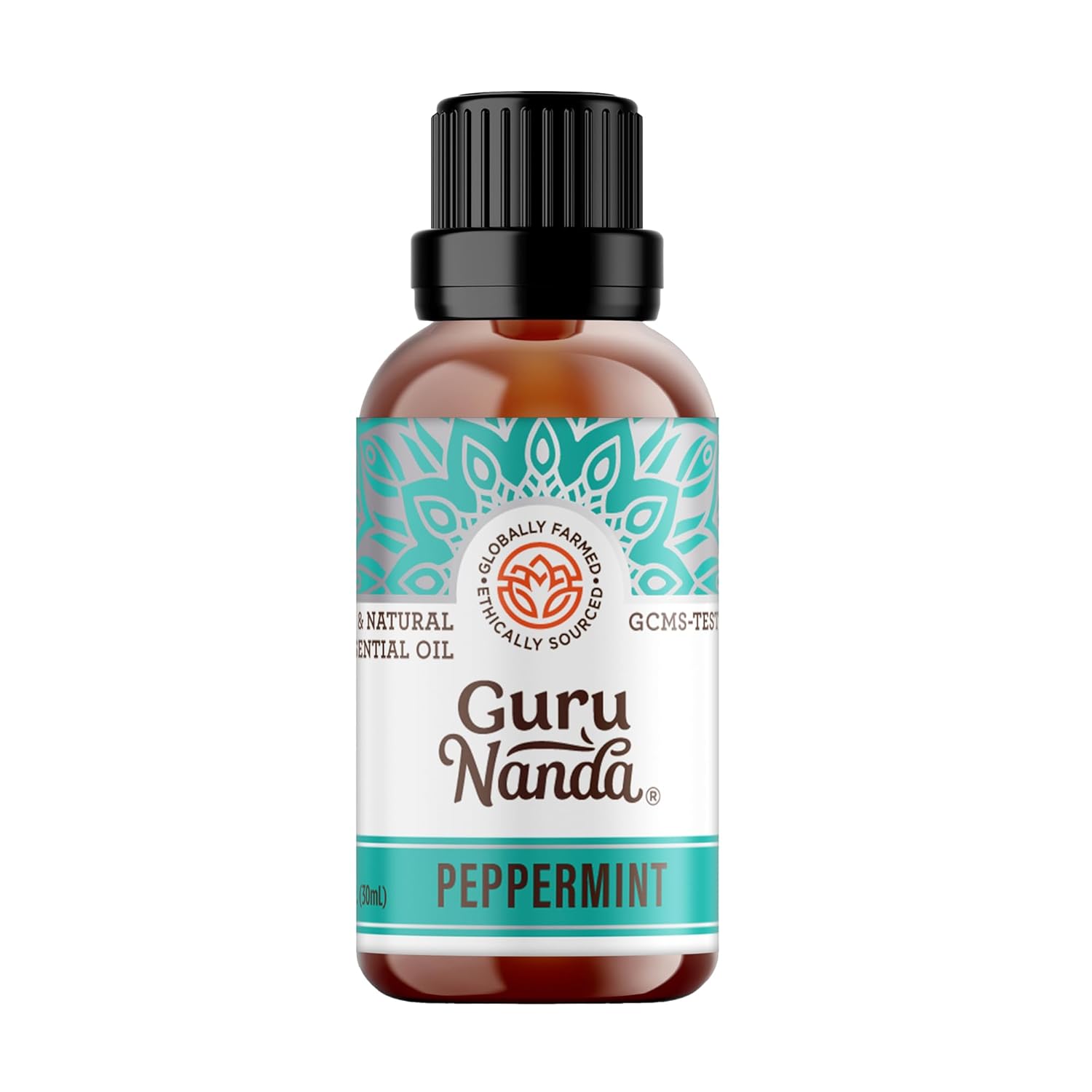 GuruNanda Peppermint Essential Oil, 100% Pure, Natural & Undiluted Aromatherapy Oil for Diffusers & DIY Recipes, Invigorating Scent Helps Supports Focus and Clarity (1.01 Fl Oz)
