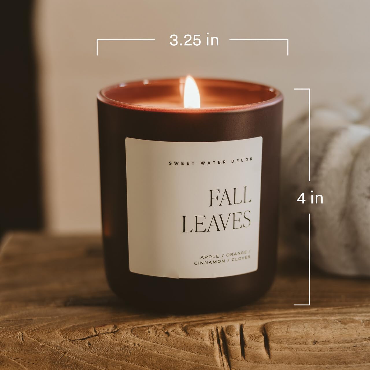 Sweet Water Decor Cozy Season Candle, Large 15oz Jar, Scented with Warm Woods, Citrus & Spice, Non-Toxic Soy Wax Blend, Fall & Winter Home Candle for Autumn, Thanksgiving & Christmas, 70+ Hour Burn