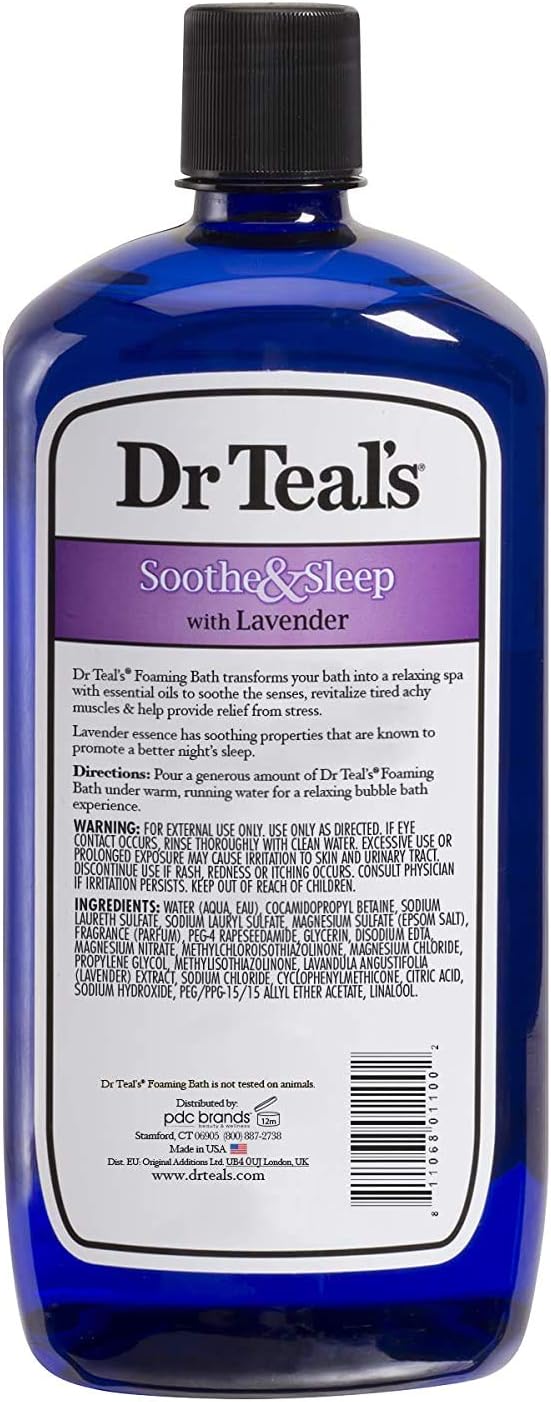 Dr Teal's Foaming Bath Variety Gift Set (2 Pack, 34oz ea.) - Soothe & Sleep Lavender & Relax & Relief Eucalyptus & Spearmint - Pure Epsom Salt & Essential Oils Alleviate Stress & Clear the Mind