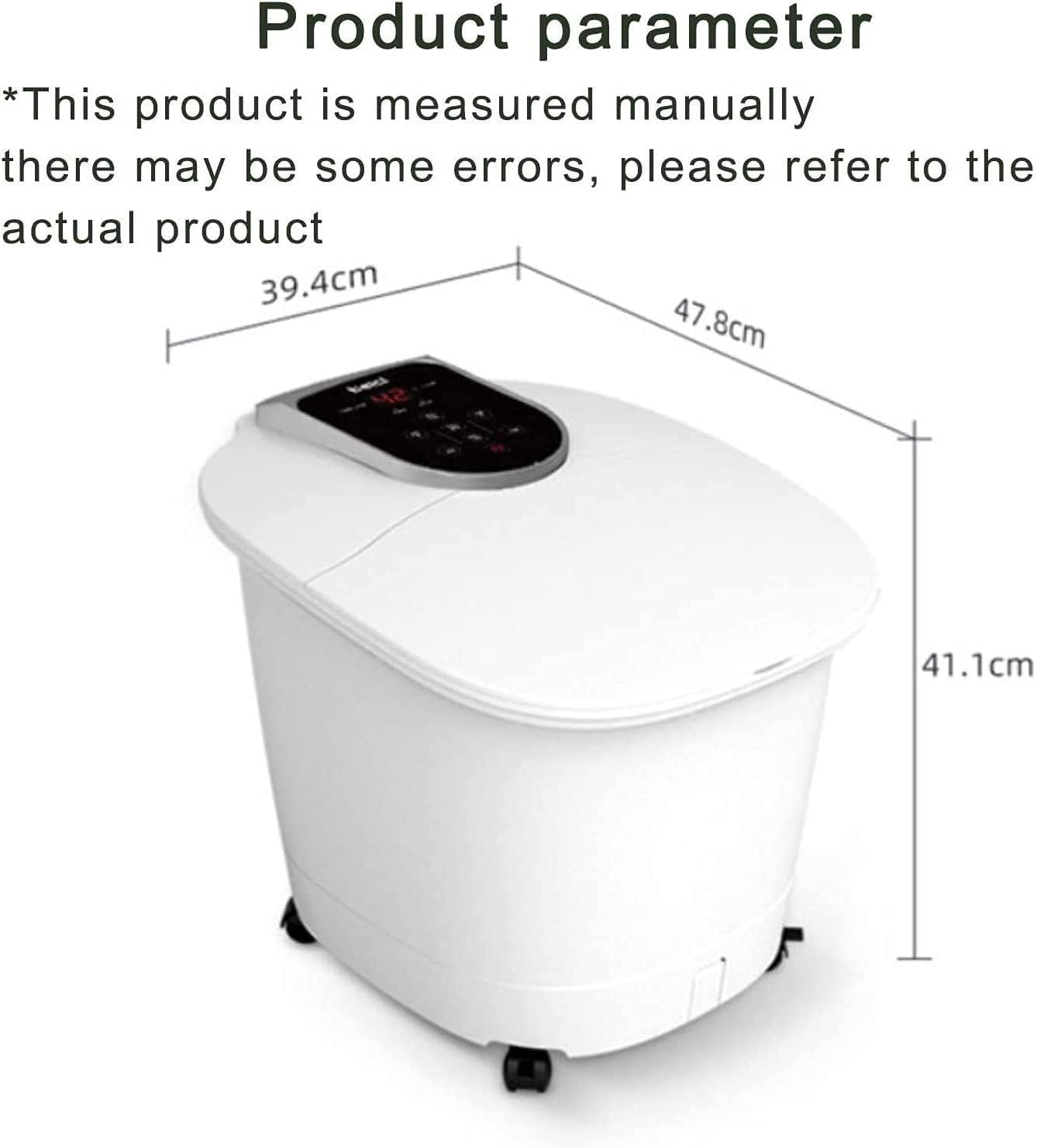 Foot Spa Bath Massager with Heat Bubbles Vibration 3 in 1 Function 6 Masssage Rollers Digital Temperature Control Pedicure Tub Bath for Feet Home Use