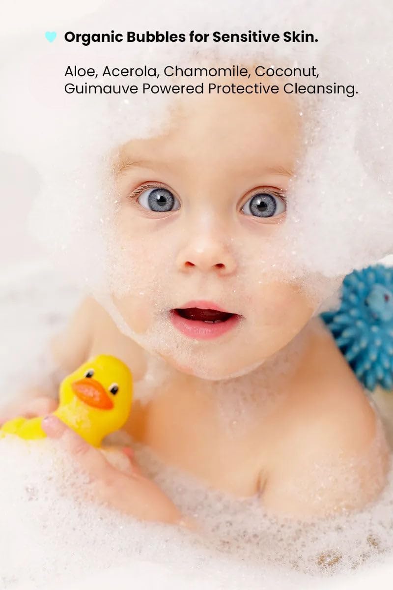 BioLove Bath Foam Bubble Bath Baby wash Care, Relaxing Foaming Bath, Bubble Bath for Babies Kids,Made with Essential Oils, Vegan Sulfate-Free Formula, 250 ml (8.4 oz,Chamomile,Orange, Star Anise