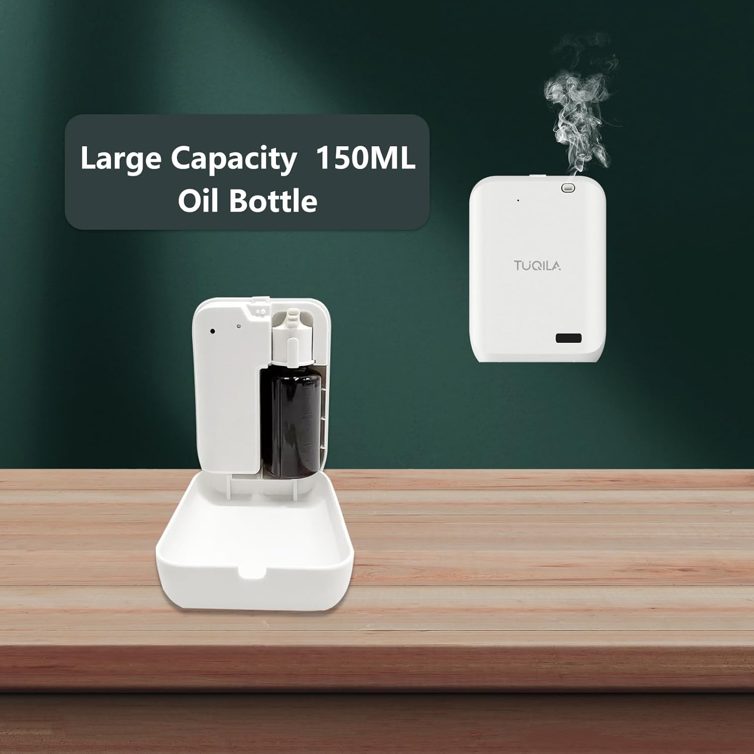 Hotel Waterless Oil Diffuser Cold Air Technology 1000 sq.ft, APP Control Smart Scent Diffuser Clean Air Machine Essential Oil 150 ML, Wall Mounted Diffusion for Home, Hotel, Office (White)
