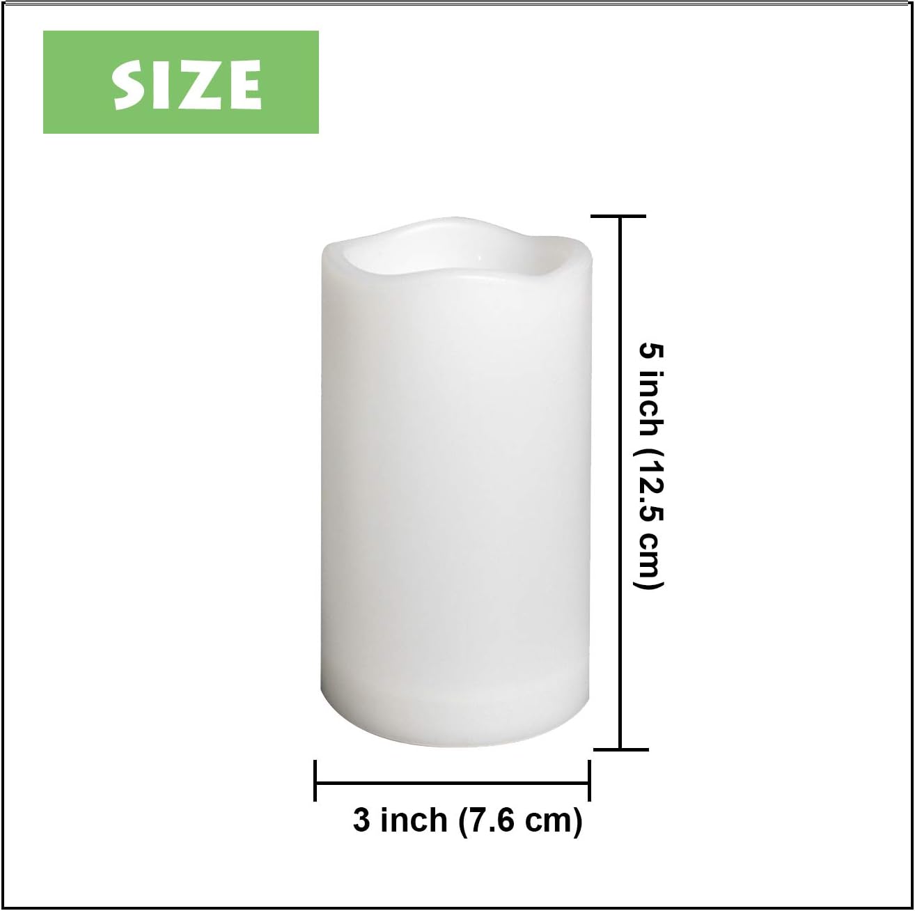 1 Pack Outdoor Flameless Pillar Candle with Remote and Timer Waterproof Battery Operated Electric LED Candle Set for Gift Home Décor Party Wedding Supplies Garden Christmas Decoration, 3” x 5”