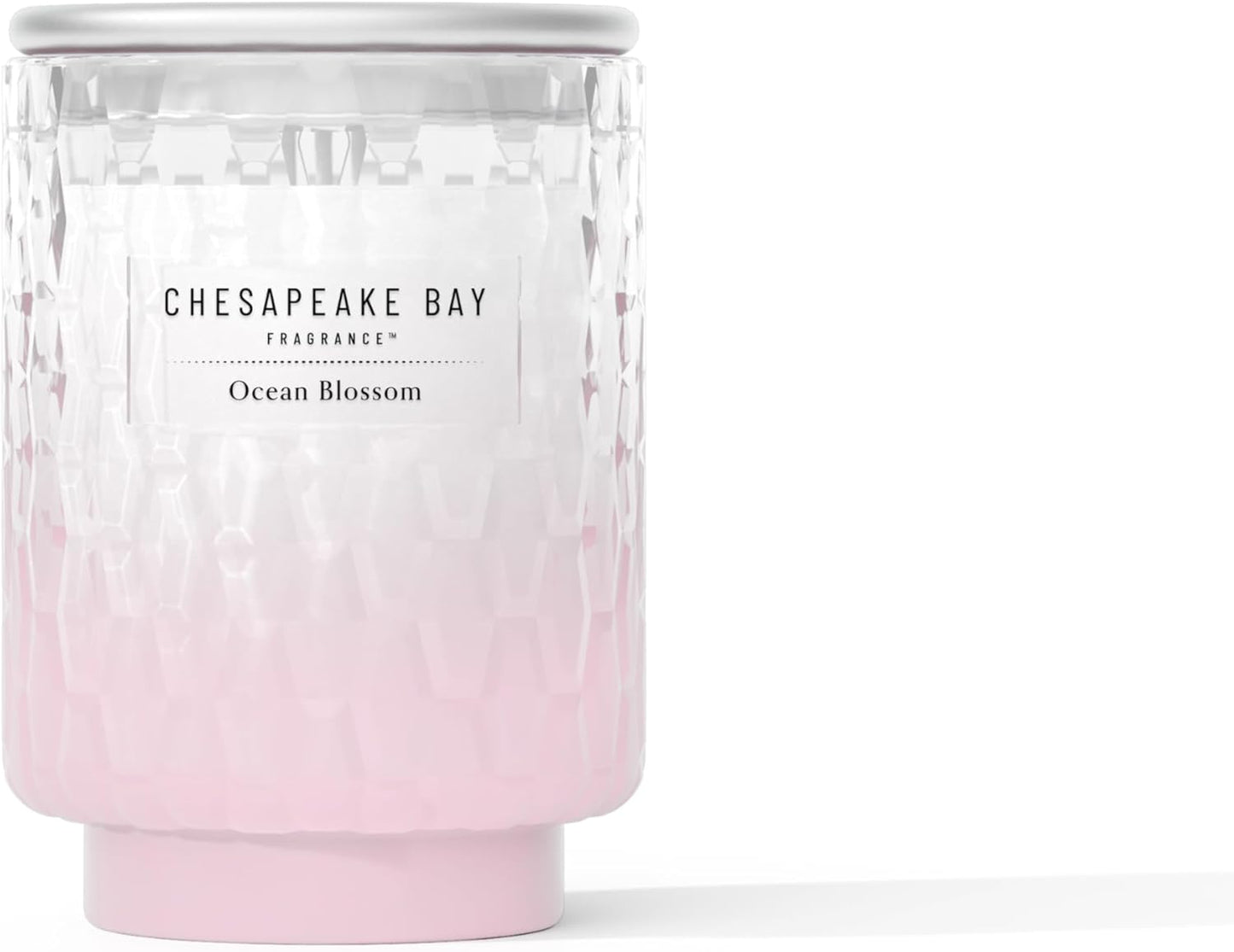 Chesapeake Bay, 8oz Ocean Blossom Scented Candle, Mood Evoking Fragrance, Textured Sea Glass-Inspired Jar, Premium Soy Blend Wax with Essential Oils, Coastal Fragrance for Home Décor or Gifting