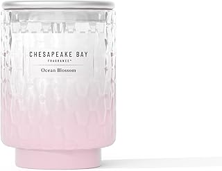 Chesapeake Bay, 8oz Ocean Blossom Scented Candle, Mood Evoking Fragrance, Textured Sea Glass-Inspired Jar, Premium Soy Blend Wax with Essential Oils, Coastal Fragrance for Home Décor or Gifting