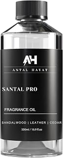 Hotel Scents Santal Diffuser Oil 500mL - Aromatherapy Fragrance Inspired by 5-Star Hotels - Notes of Sandalwood, Leather & Cedar - Inspired by Santal Perfume - Luxury Home Scents Refill