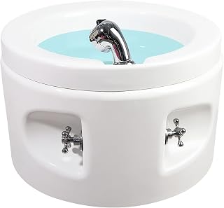 Acrylic foot bath, Foot Spa Bath Massager, Bubble and Vibration Foot Spa Massager, With hot and cold faucet switch for Relax Feet and Muscle, Suitable for home, hotel, spa ( Color : Shower head , Size