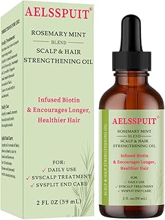 100% Pure Organic Rosemary Essential Oil for Hair Growth - Multi-Purpose Hair Treatment Oil Promotes Eyelash & Eyebrow Growth, 2.02fl oz (Small, Rosemary)