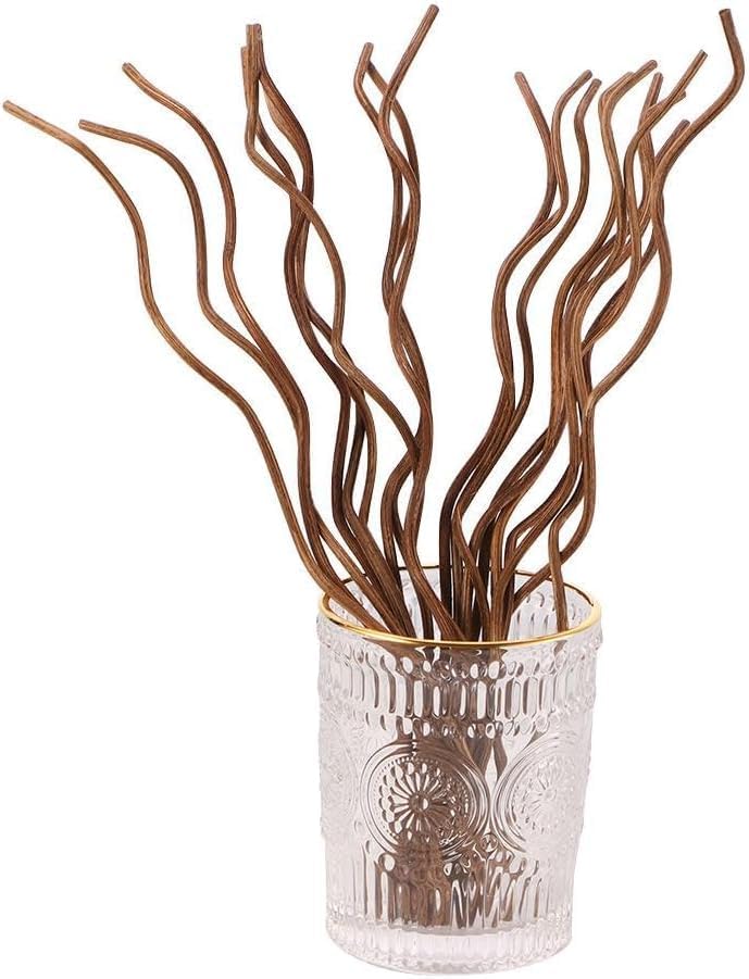 10Pcs Wavy Rattan Reed Diffuser Sticks, Natural Rattan Fragrance Aromatherapy Volatile Replacement Refill Essential Sticks