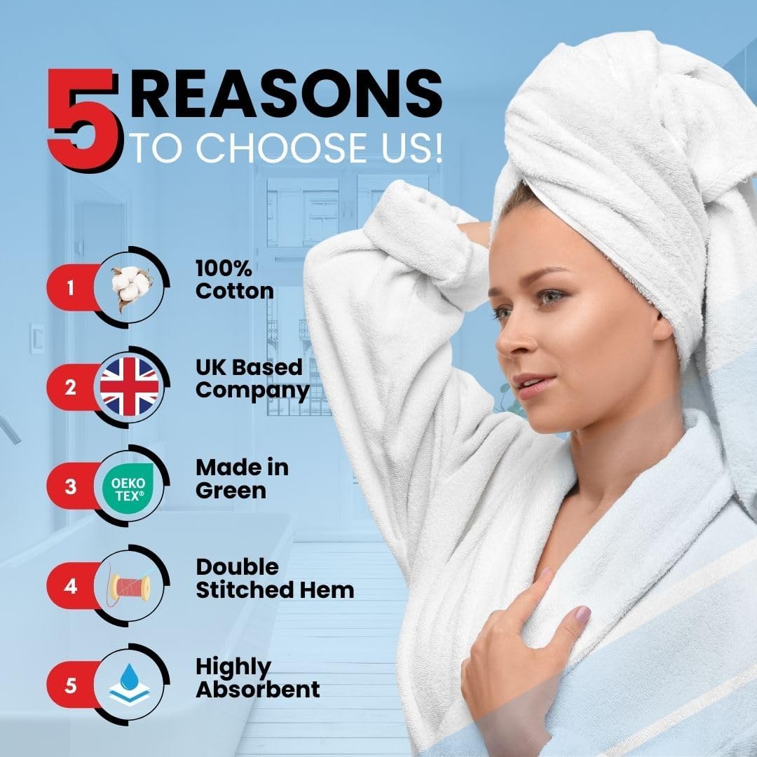Infinitee Xclusives Luxury 100% Ring-Spun Cotton Bath Towels Set of 4 (27x54 inches) – Soft, Absorbent & Quick-Drying Towels for Bathroom, Gym, Spa & Hotel Use (Charming Grey, Bath Towels)