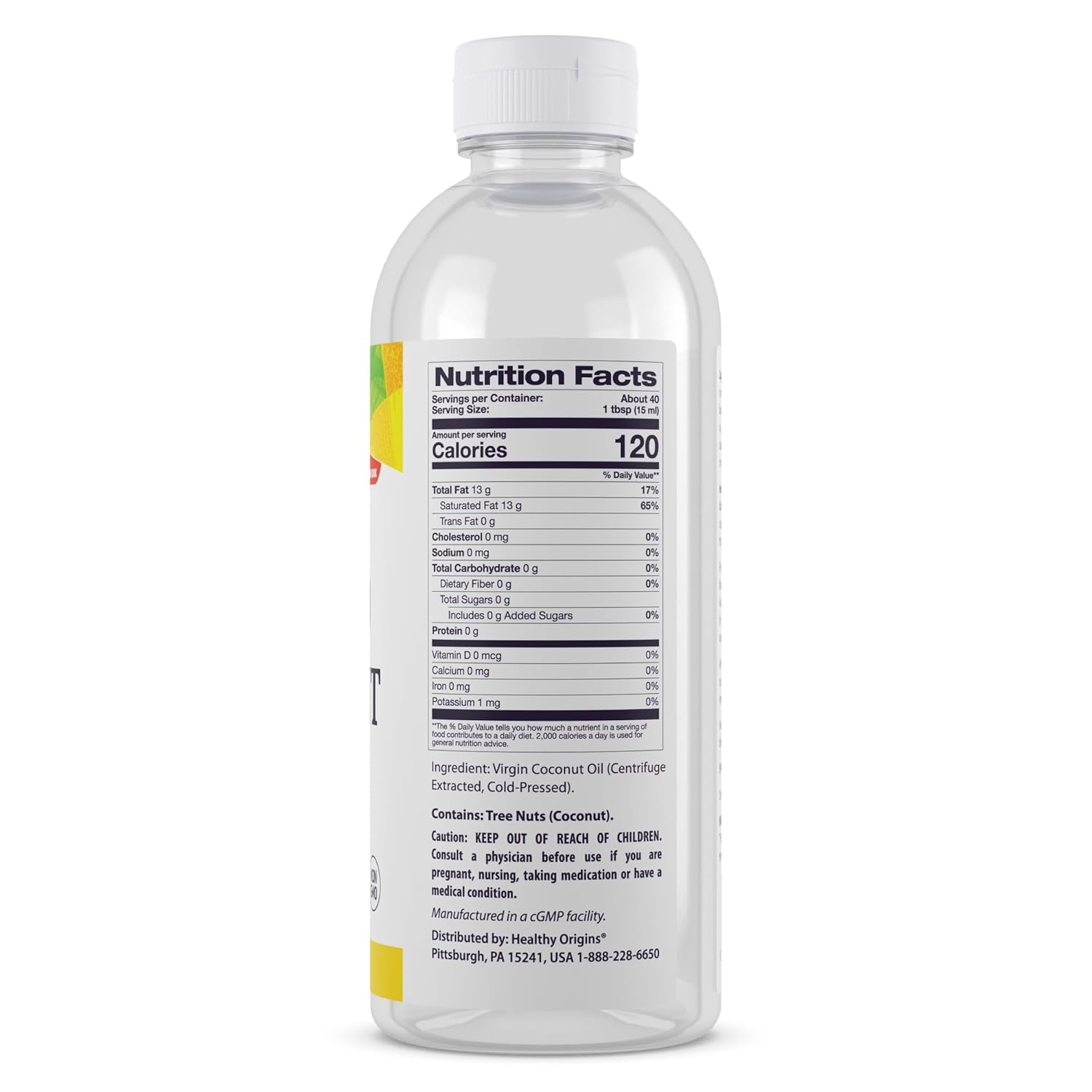 Healthy Origins Coconut Oil, Liquid (100% Virgin) - Virgin, Unrefined, Cold-Pressed Liquid Coconut Oil - 93% MCTs - Centrifuge Extracted Coconut Oil - 20 fl Oz