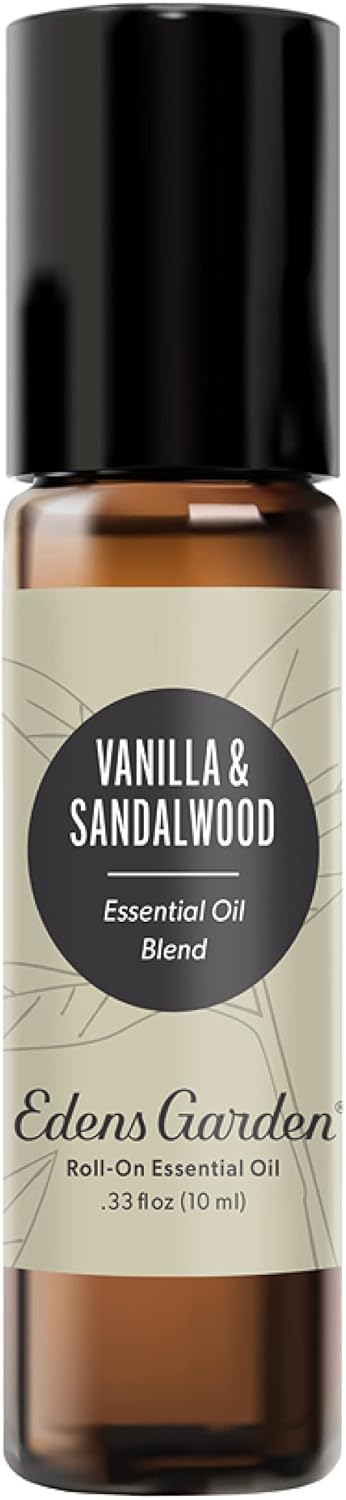 Edens Garden Vanilla Sandalwood Essential Oil Roll-On Blend- 100% Pure Premium Grade, Natural, Therapeutic, Aromatherapy, Kid Safe, Best for Gifts, Wellness, Relaxation Pre-Diluted 10 ml (.33 fl oz)