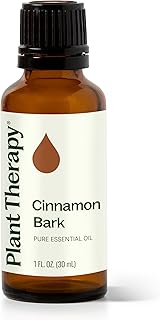 Plant Therapy Cinnamon Bark Essential Oil 30 mL (1 oz) 100% Pure Cinnamon Oil, Undiluted, Aromatherapy for Diffusing and Sore Muscle Relief