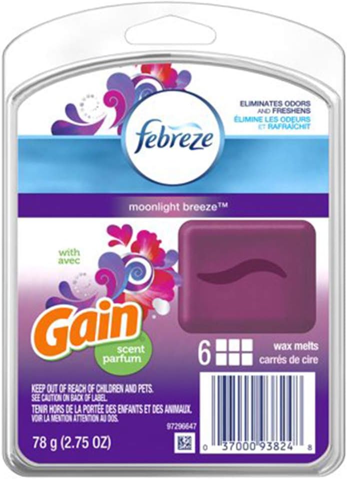 Febreze Wax Melts with Gain Scent, Moonlight Breeze, 2.75 oz