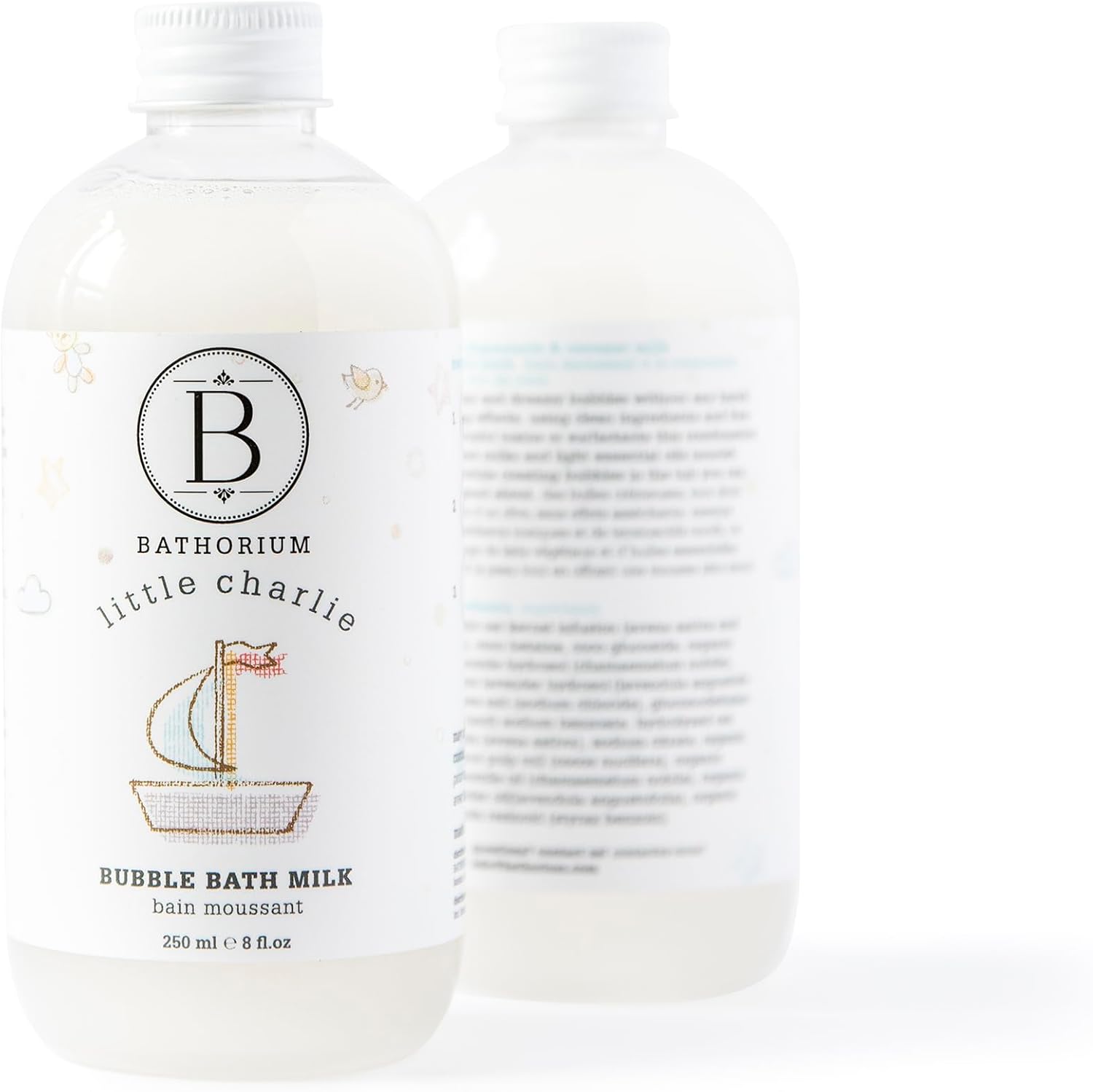 Bathorium Little Charlie Bubble Bath Milk, Gentle & Nourishing for Babies, Enriched with Coconut Milk & Oatmeal, Safe for Sensitive Skin, 8 fl.oz