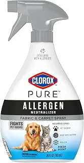 Clorox PURE Allergen Neutralizer Fabric and Carpet Spray, Fights Pet Odors, Fresh Scent, 26 Fl Oz.