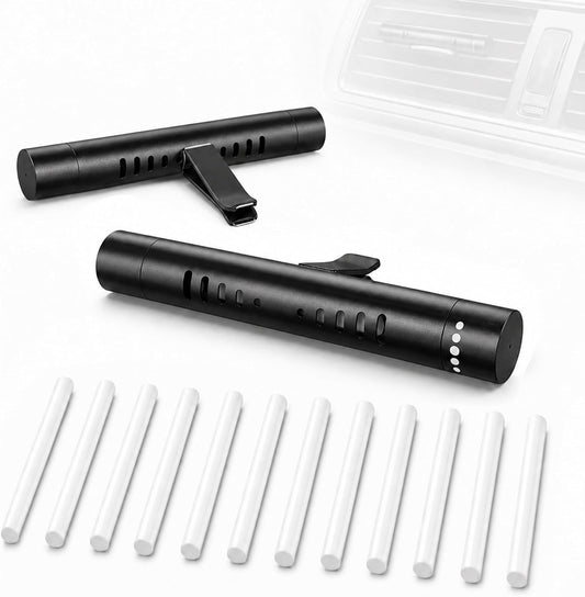 2 Pcs CarEssential Oil Diffuser Air Vent Clip Set (Black)