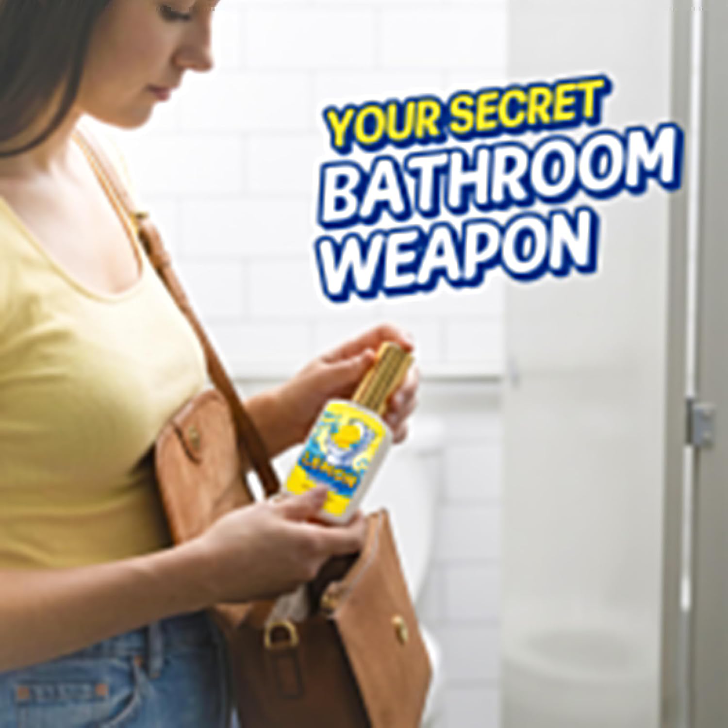 Bathroom Toilet Spray for Poop, Lemon Odor Eliminator 2 Pack 4 Fl Oz | 100% Natural Plant Essential Oil, Up to Up to 240 Uses