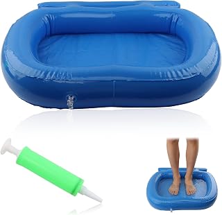 Inflatable Pool Foot Bath, Folding Foot Wash for Pool Entry Ladder