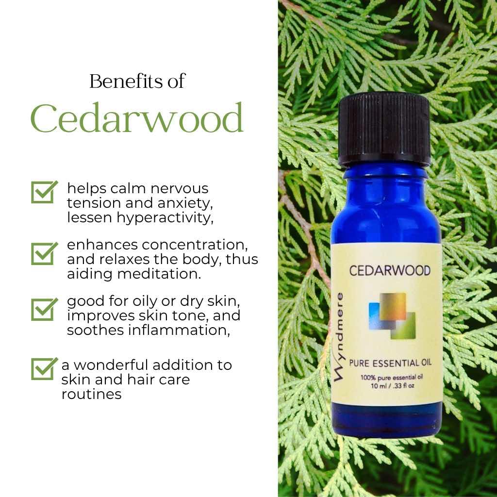 WYNDMERE Naturals Cedarwood Essential Oil, 0.33 FZ