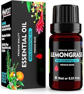 Lemongrass (Cymbopogon citratus) 100% Pure Essential Oil, Select Grade, 10ml
