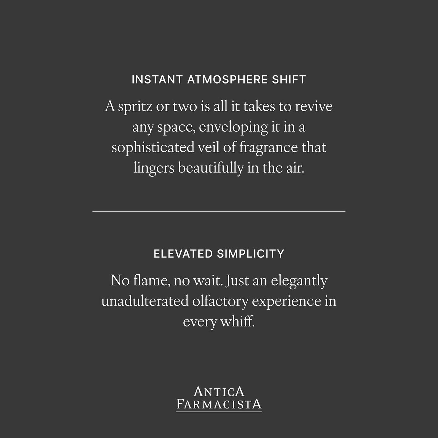 Antica Farmacista Room Spray - Elegant House Spray - Long-Lasting, Room Fragrance - Luxury Gift for Housewarming - Ironwood, 3.4 fl oz