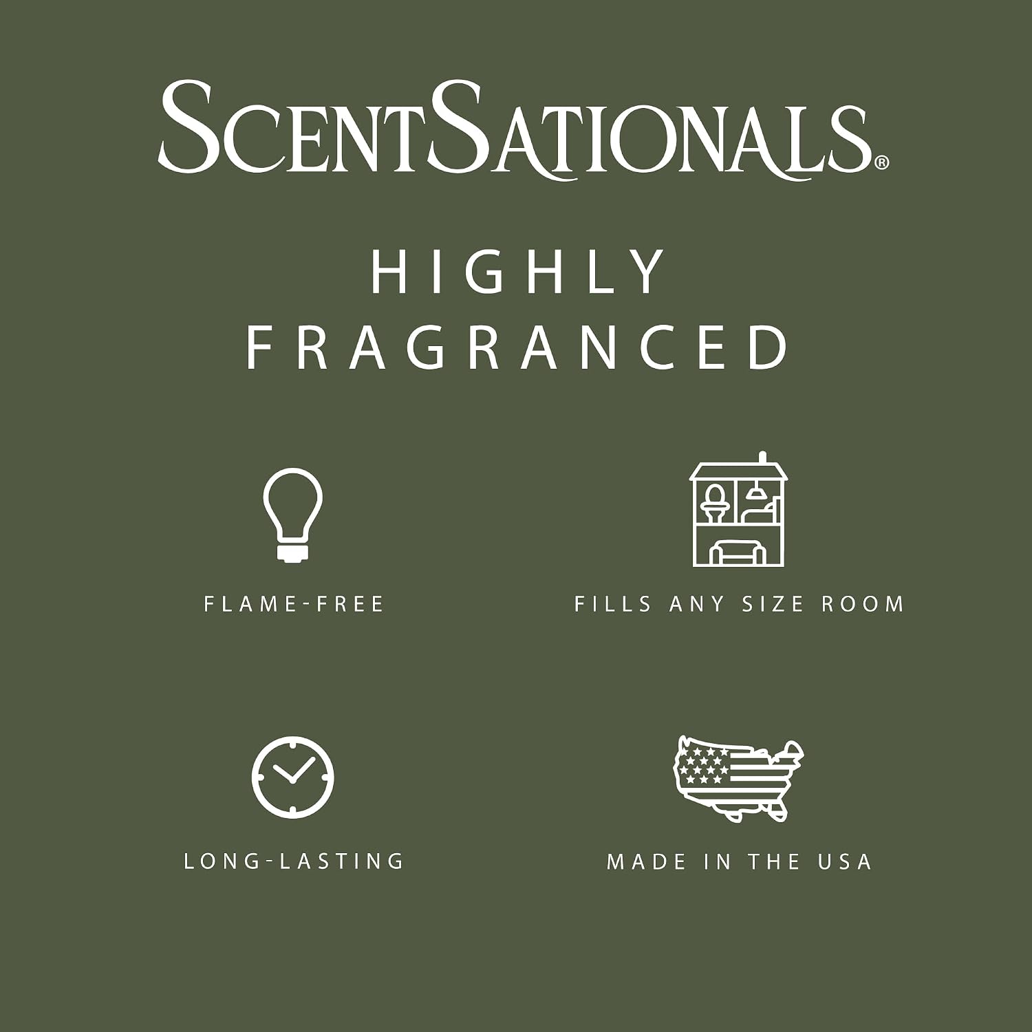 Scentsationals Mediterranean Grove Scented Wax Melts - Fig Leaf, Wild Thyme, & Olive Wood, 10oz (24 Cubes)