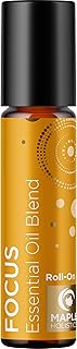 Focus Essential Oil Roll On - Aromatherapy Essential Oil Roller with Invigorating Pure Citrus and Mint Oils - Attention and Focus Essential Oil Blend with Eucalyptus Peppermint & Grapefruit (1 Pack)