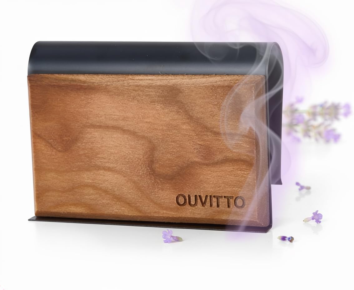Car Air Freshener, Wood Car Freshener Vent Clip, Natural Wooden Car Diffuser, Long Lasting Odor Eliminator, Refillable Car Freshener – Lavender Car Air Freshener
