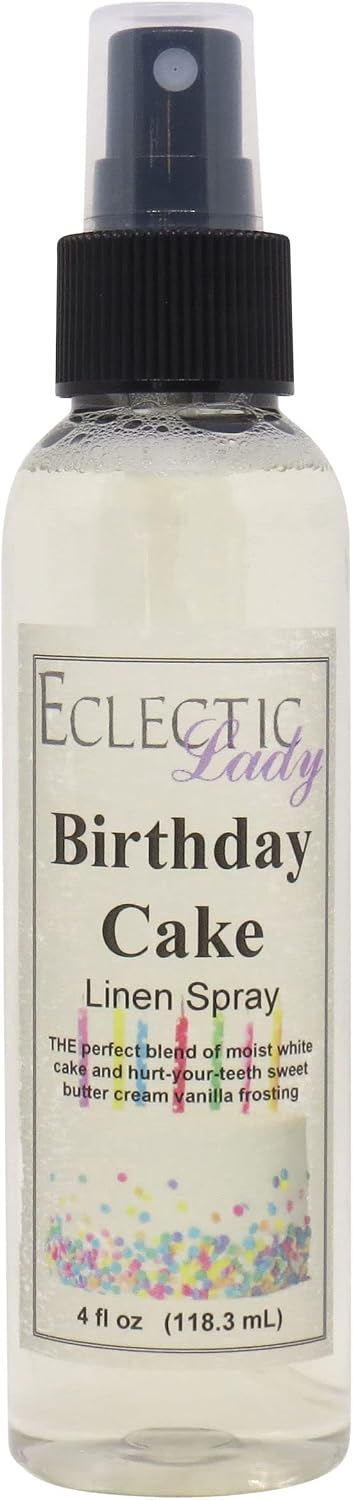 Birthday Cake Linen Spray, 2 oz, For Bed, Fabric & Pillow