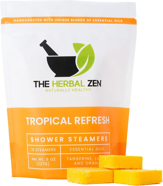 The Herbal Zen Citrus Tropical Refresh Shower Steamers Aromatherapy - 10 Ct